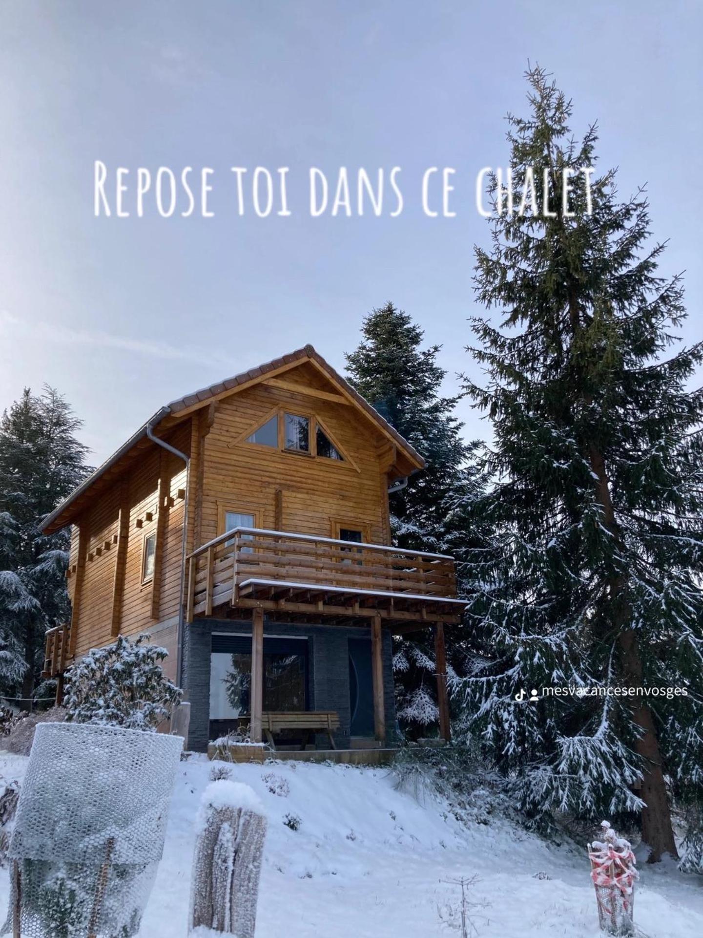 Chalet Chaleureux Avec Cheminee Et Vue Montagne Proche Gerardmer "Mon Beau Sapin" Villa Anould Dış mekan fotoğraf